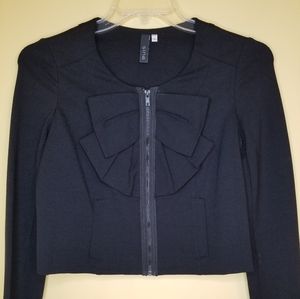 Black bow front jacket